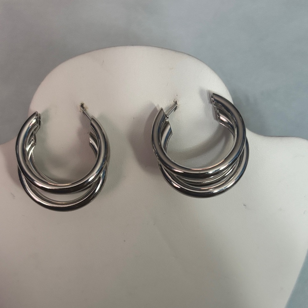 Elegant Silver Hoop Earrings